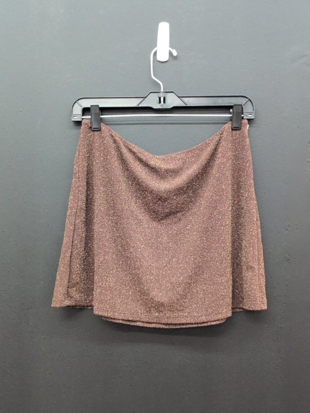 Victoria's Secret PINK Shimmer Swim Cover Up Mini Skirt Ganache Brown Large NWT